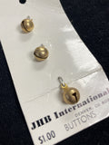 1983 Button Metal Set of 3 Vintage - Brass Jingle Bells