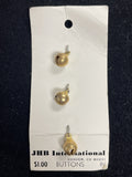 1983 Button Metal Set of 3 Vintage - Brass Jingle Bells