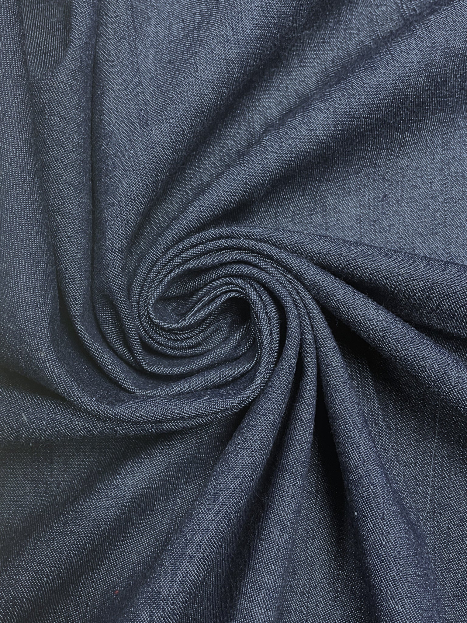 1 YD Cotton Blend Stretch Denim Twill - Dark Blue