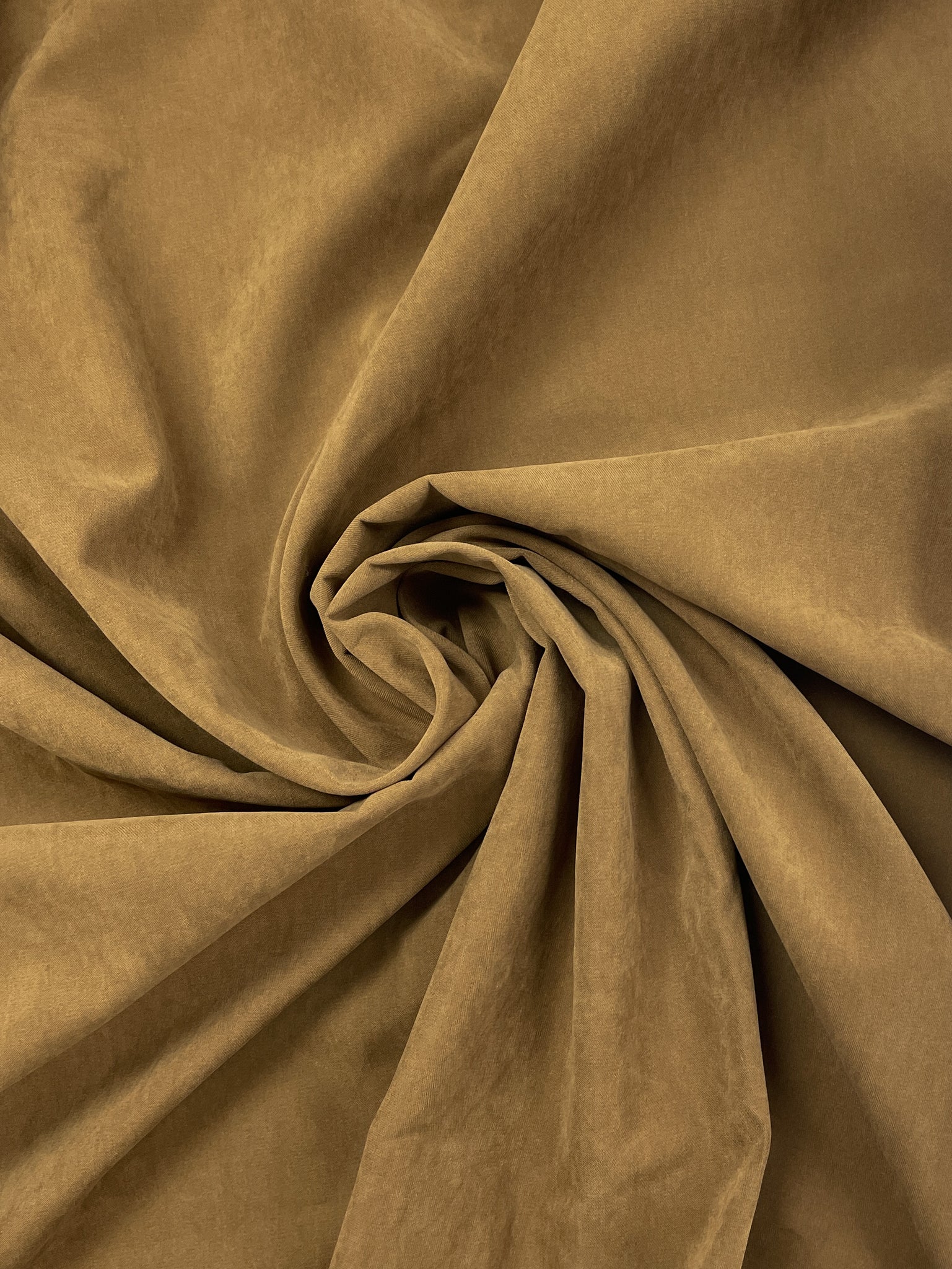 SALE 1 YD Polyester Peachskin with Tricot Back - Khaki