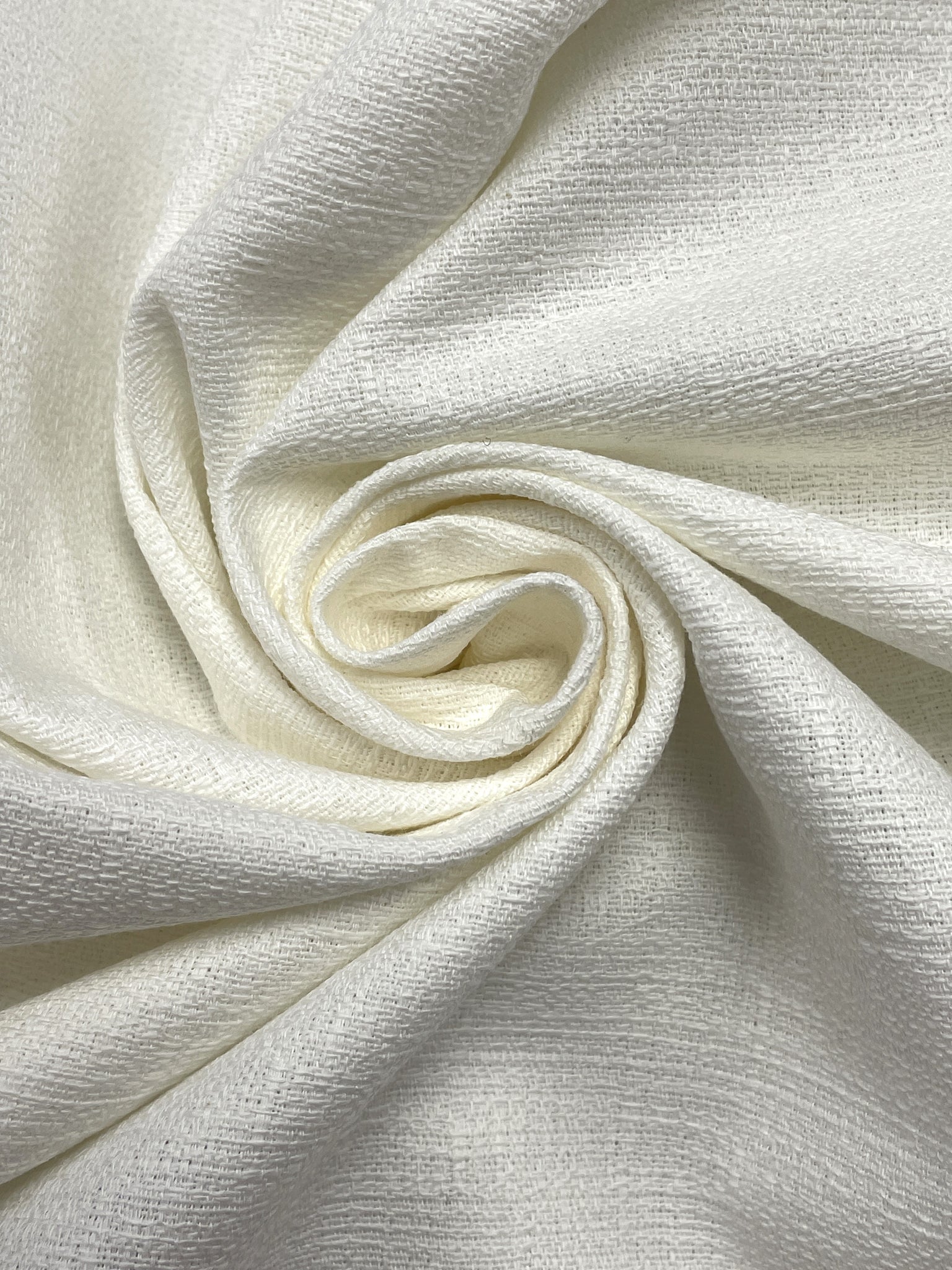 3 3/8 YD Cotton - Off White Texture Weave