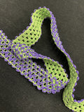 1 3/4 YD Stretch Trim - Purple and Green