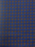 Cotton - Blue with Brown and Tan Medallions