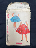 1954 Simplicity 4879 Pattern - Child's Skirt with Embroidery Transfer