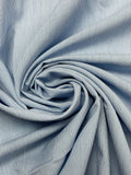 SALE 3 YD Polyester Micro Stripe - Blue and White