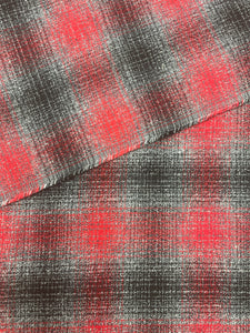 Cotton Double Sided Yarn-Dyed Flannel - Red, Black and Gray