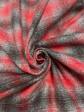 Cotton Double Sided Yarn-Dyed Flannel - Red, Black and Gray