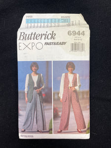 1990's Butterick 6944 Pattern - Women's Vest and Pants