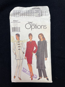 1980's Vogue 8867 Pattern - Women's Dress, Tunic and Pants