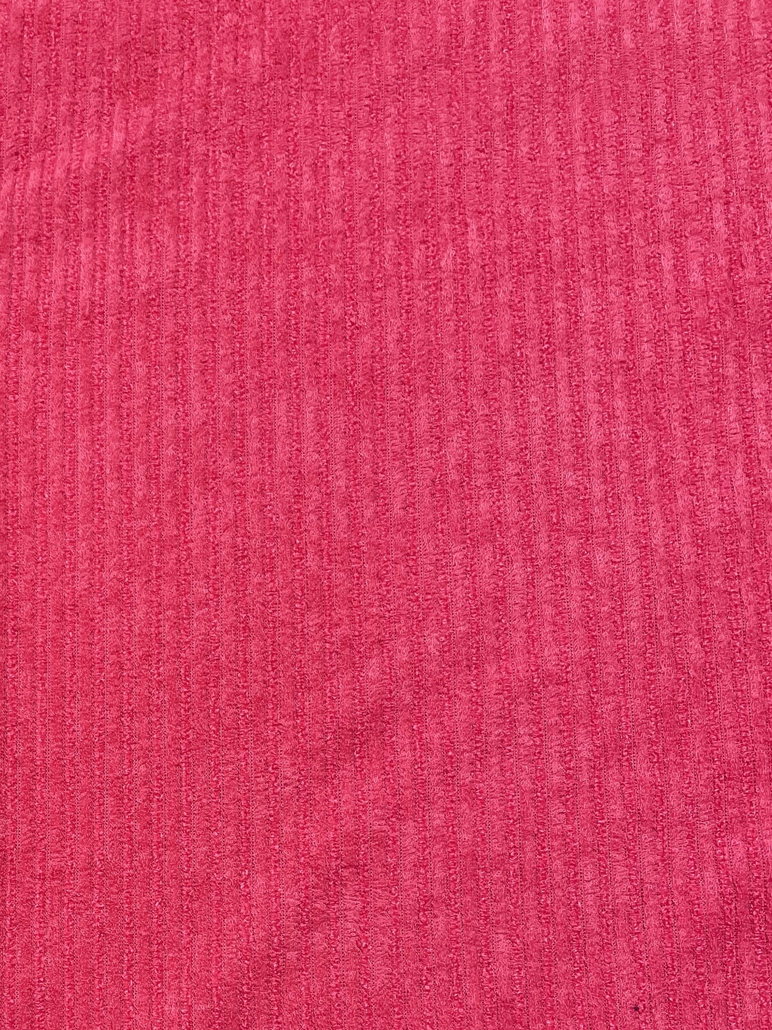 3 YD Polyester Terry Knit Stripe Vintage - Hot Pink