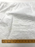 Polyester Embroidered Wide Eyelet Ruffle - White