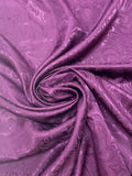 1 5/8 YD Polyester Jacquard Vintage - Plum Purple with Swirls