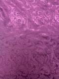 1 5/8 YD Polyester Jacquard Vintage - Plum Purple with Swirls