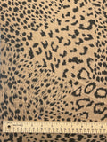 Cotton/Poly Vintage - Tan with Black Leopard and Cheetah