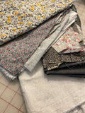 Quilting Cotton Mystery Scrap Remnant Bundle - Grays 1 POUND