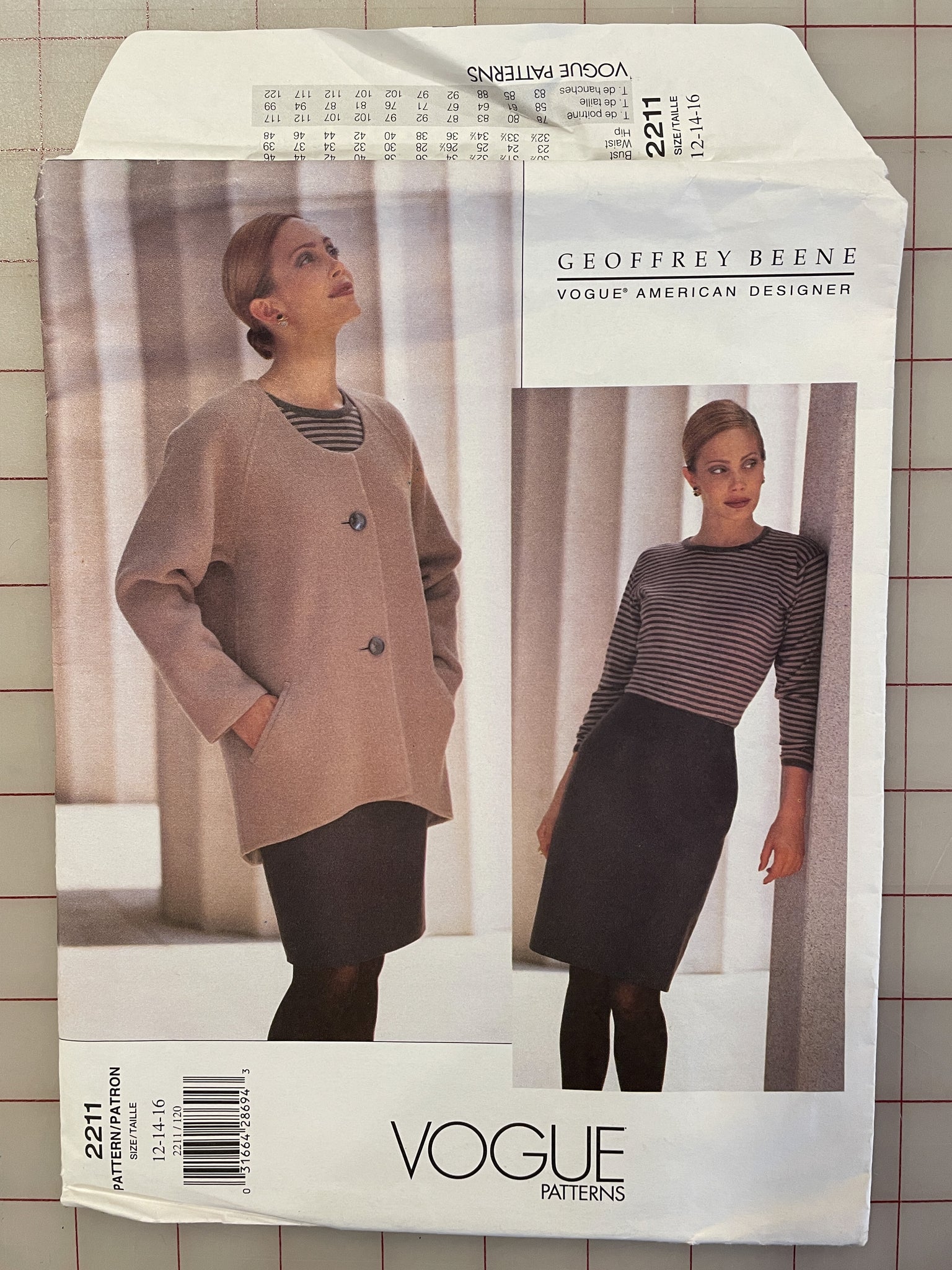 SALE 1998 Vogue 2211 Pattern - Jacket and Skirt FACTORY FOLDED