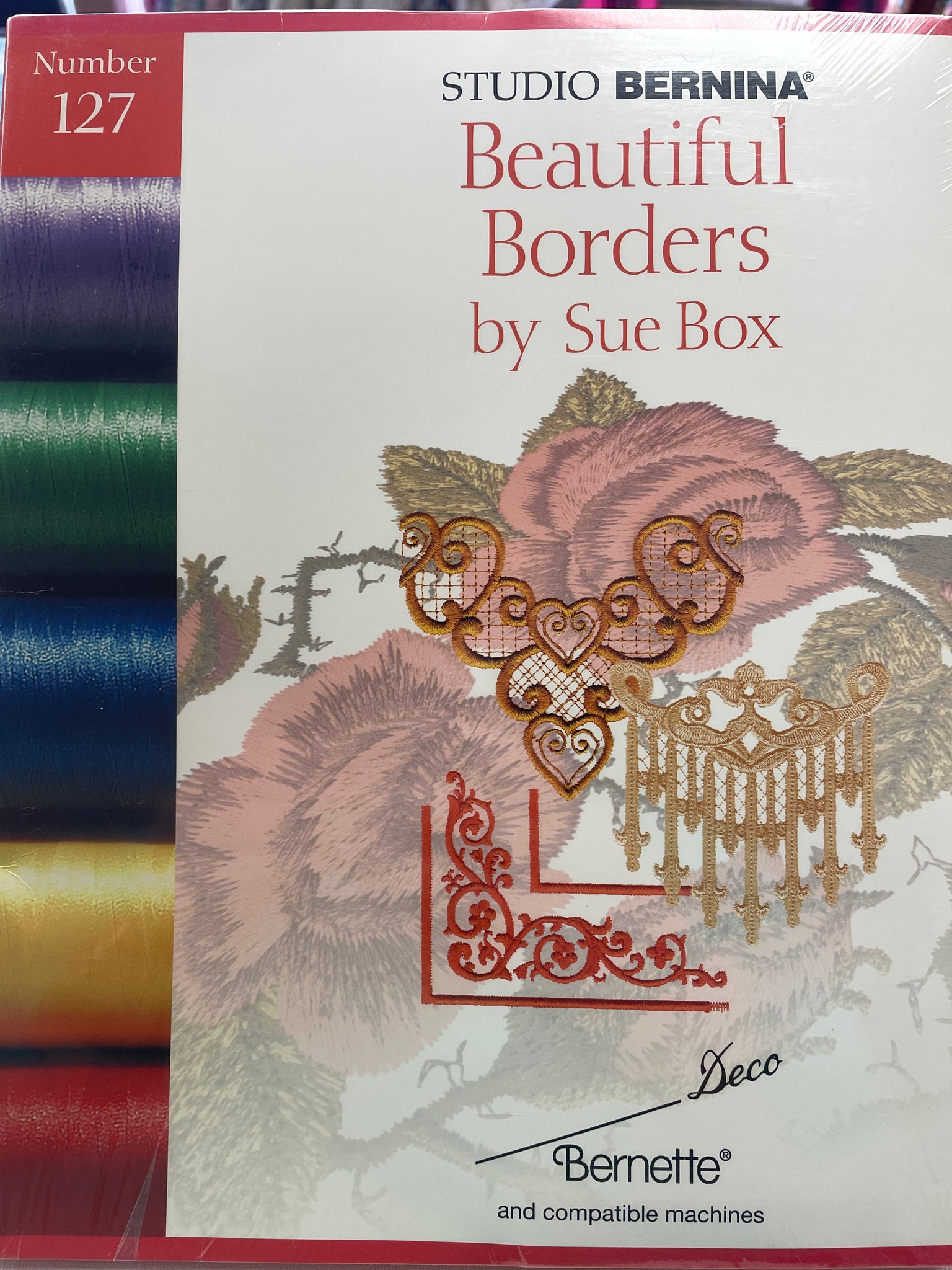 SALE Embroidery Card 127 Studio Bernina - Beautiful Borders by Sue Box