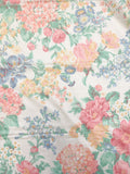 SALE 2 1/4 YD Poly/Cotton Polished Vintage - White with Pink and Yellow Flowers