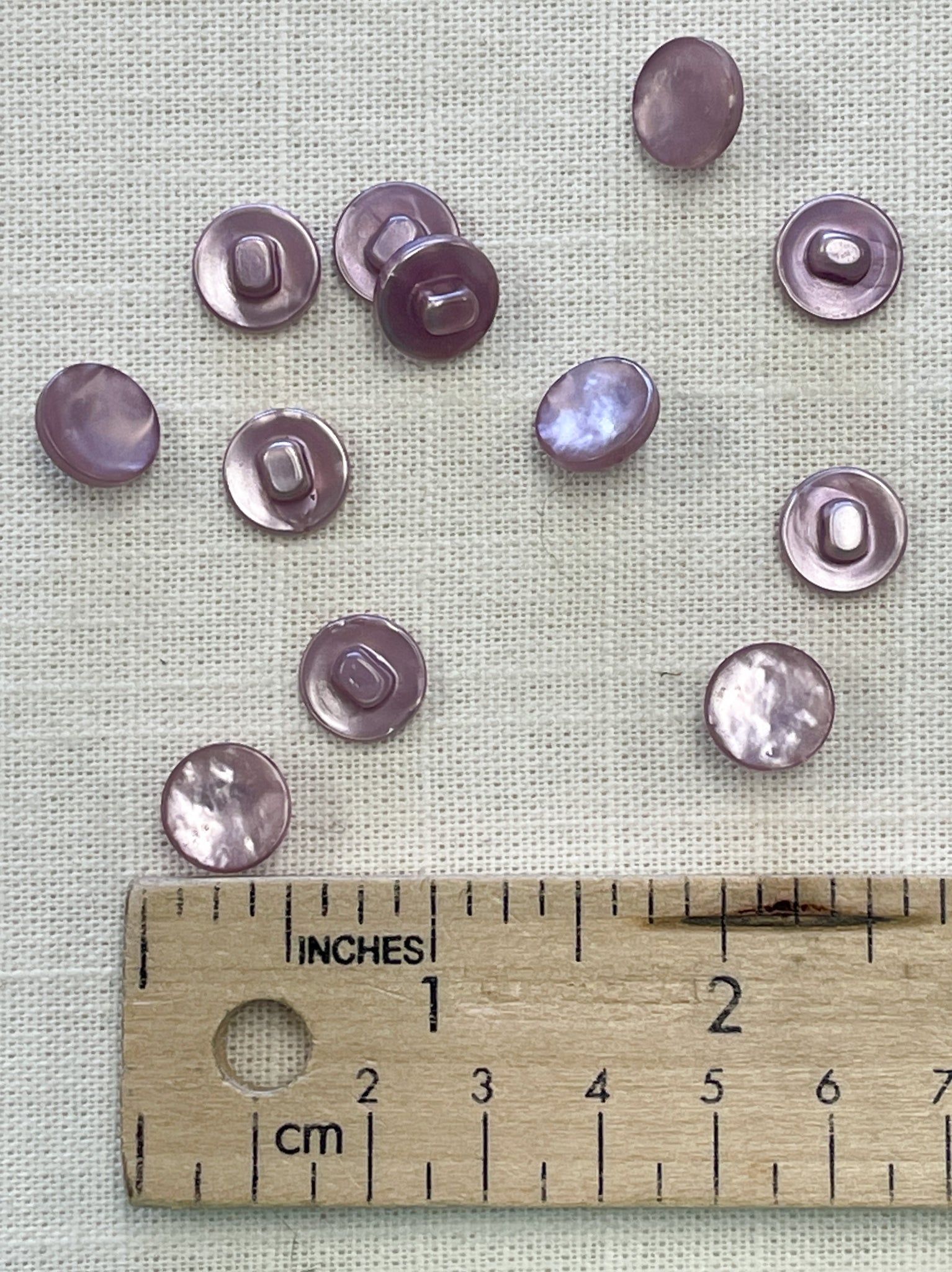 SALE Buttons Set of 12 - Pearlescent Purple