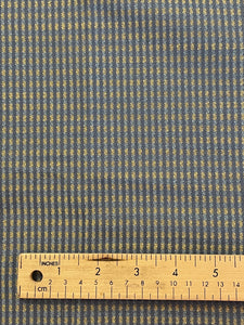 SALE 2 3/8 YD Vintage Cotton Blend Home Dec. Yarn Dyed Plaid - Blue and Yellow