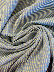 SALE 2 3/8 YD Vintage Cotton Blend Home Dec. Yarn Dyed Plaid - Blue and Yellow