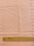 SALE 1 YD Poly Cotton Embroidered - Pink