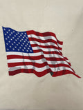 SALE Large Embroidered American Flag - Off White Background