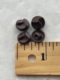 SALE Buttons Vintage Plastic Set of 4 - Brown Molded Plastic