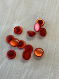 SALE Plastic Shank Buttons Set of 12 - Red